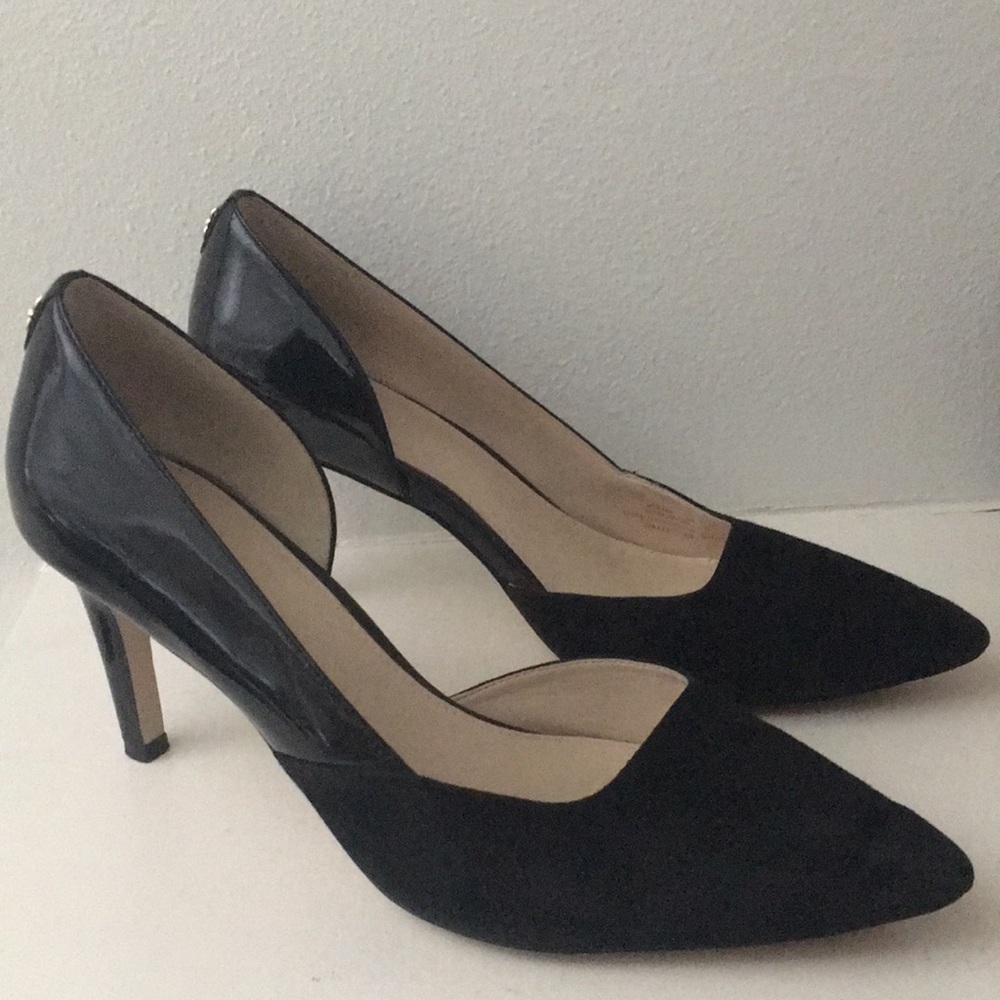 Cole Haan Black Leather D'Orsay Heels / Pumps